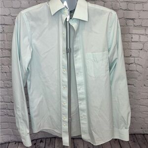 Brooks Brothers Mint Dress Shirt — Light Green Button-Front
